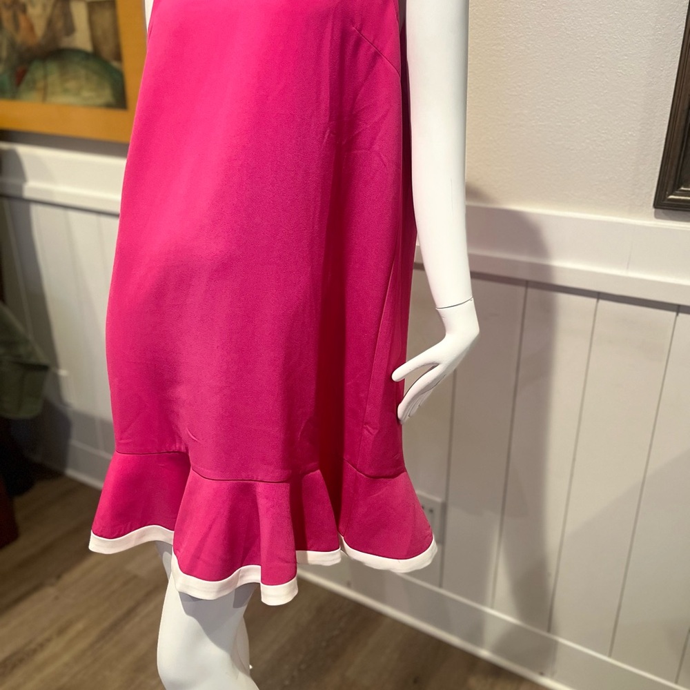 Victoria Beckham for Target Pink A-Line Dress with White Trim